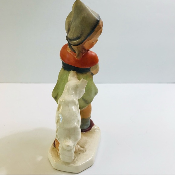 Vintage Freidel German Figurine of Little Girl with Kid - Picture 6 of 8